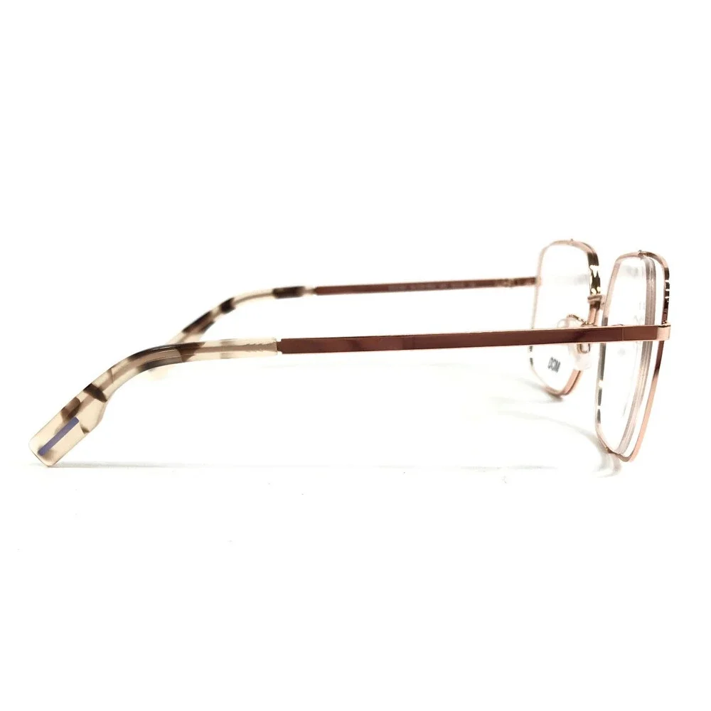 Alexander McQueen Eyeglasses Frames MQ0318O 003 Polished Gold Semi Rim 52-18-140